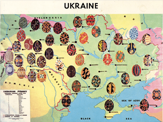 Traditional Regional Pysanky from throughout Ukraine