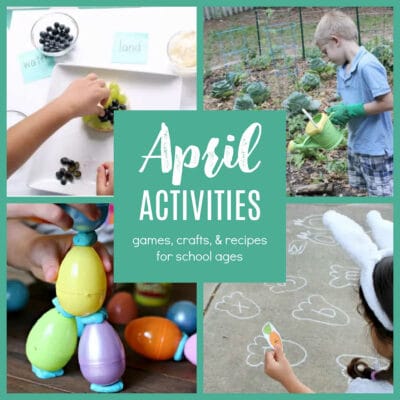 April Activities for Kids After School {Free Activity Calendar}