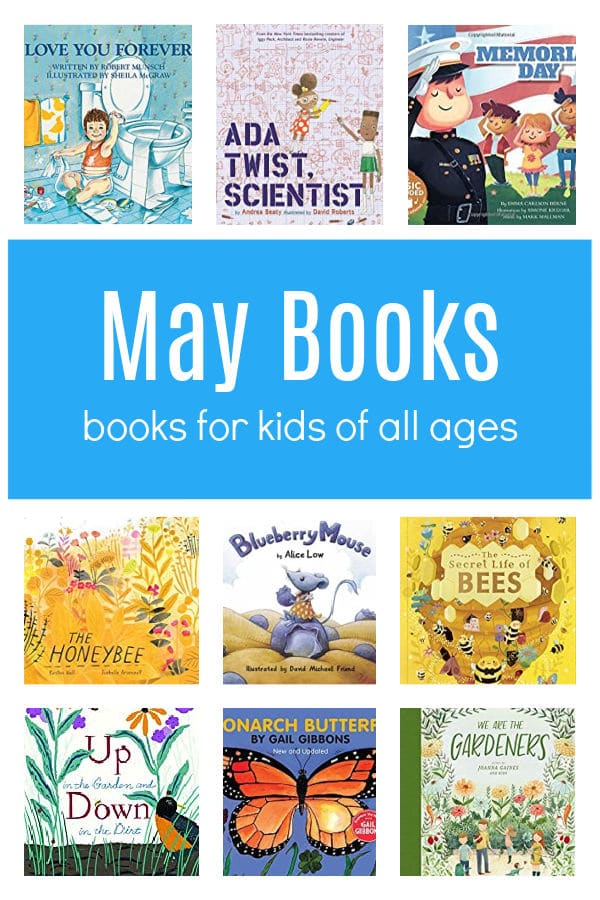 A collection of May books for kids
