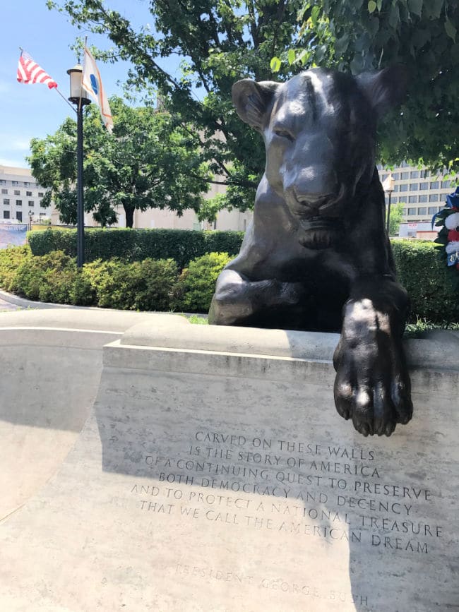 Lion Statue at National Law Enforcement Officers Memorial