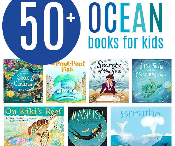 A collection of 50+ Ocean Books for Kids. Plus activity ideas too!