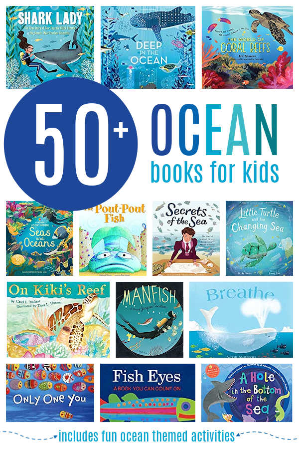 Lot of Ocean and Fish Themed Children's Books