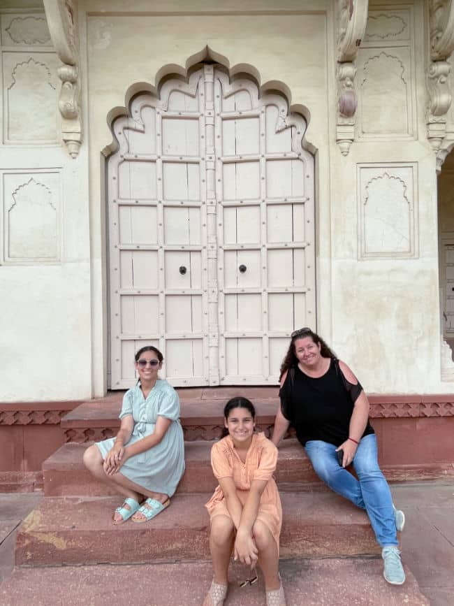 White Wooden Door Agra Fort in Agra, India