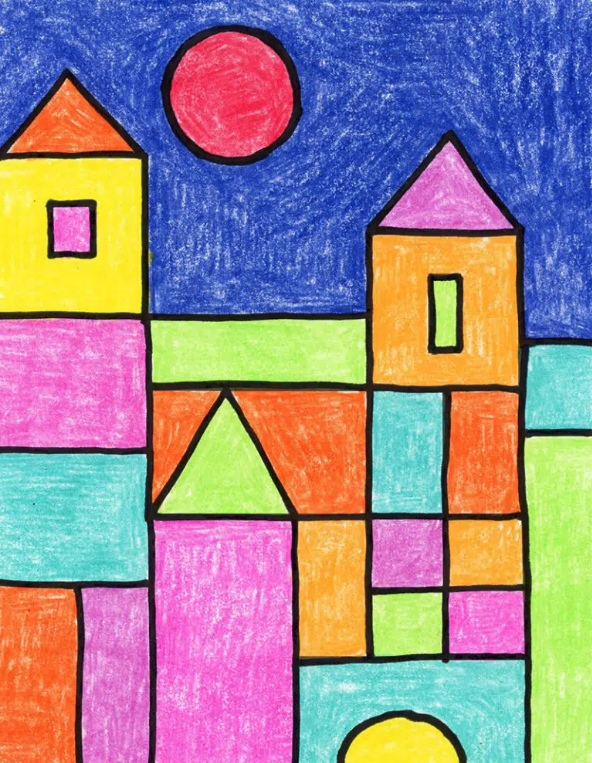 How to Draw a Shape City like Artist Paul Klee
