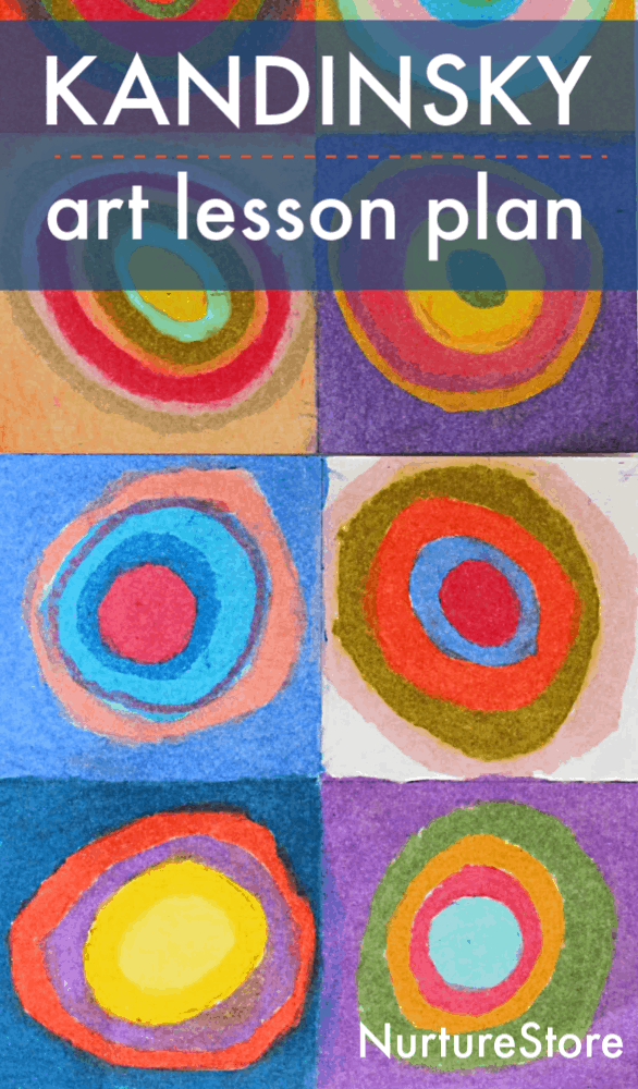 Kandinsky art lesson plan for preschoolers using circles