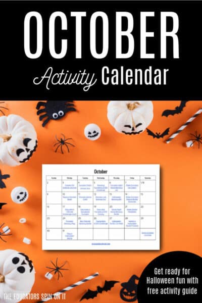 October Activity Calendar for Kids