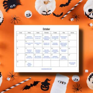 October Calendar for Kids