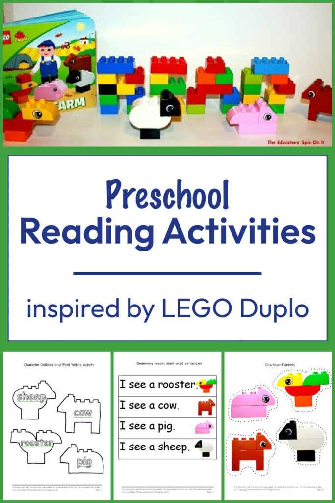 Preschool Reading Activities inspired by LEGO Duplo