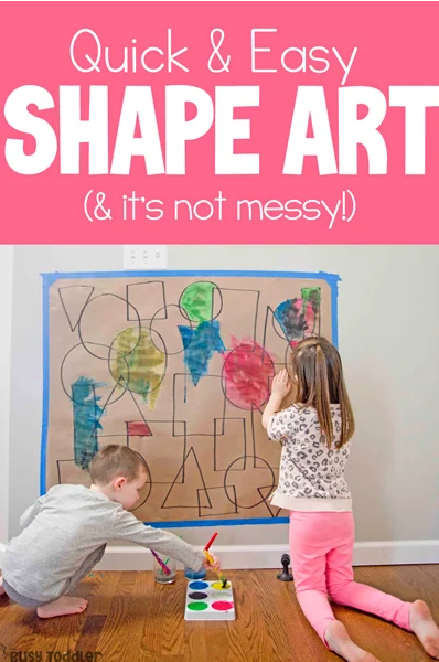 Quick and Easy Shape Art Project for Preschool