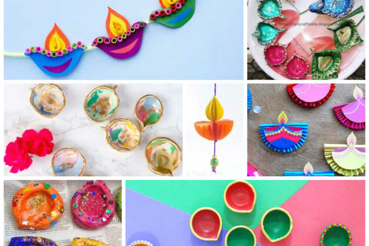 DIY Diya Crafts for Kids this Diwali