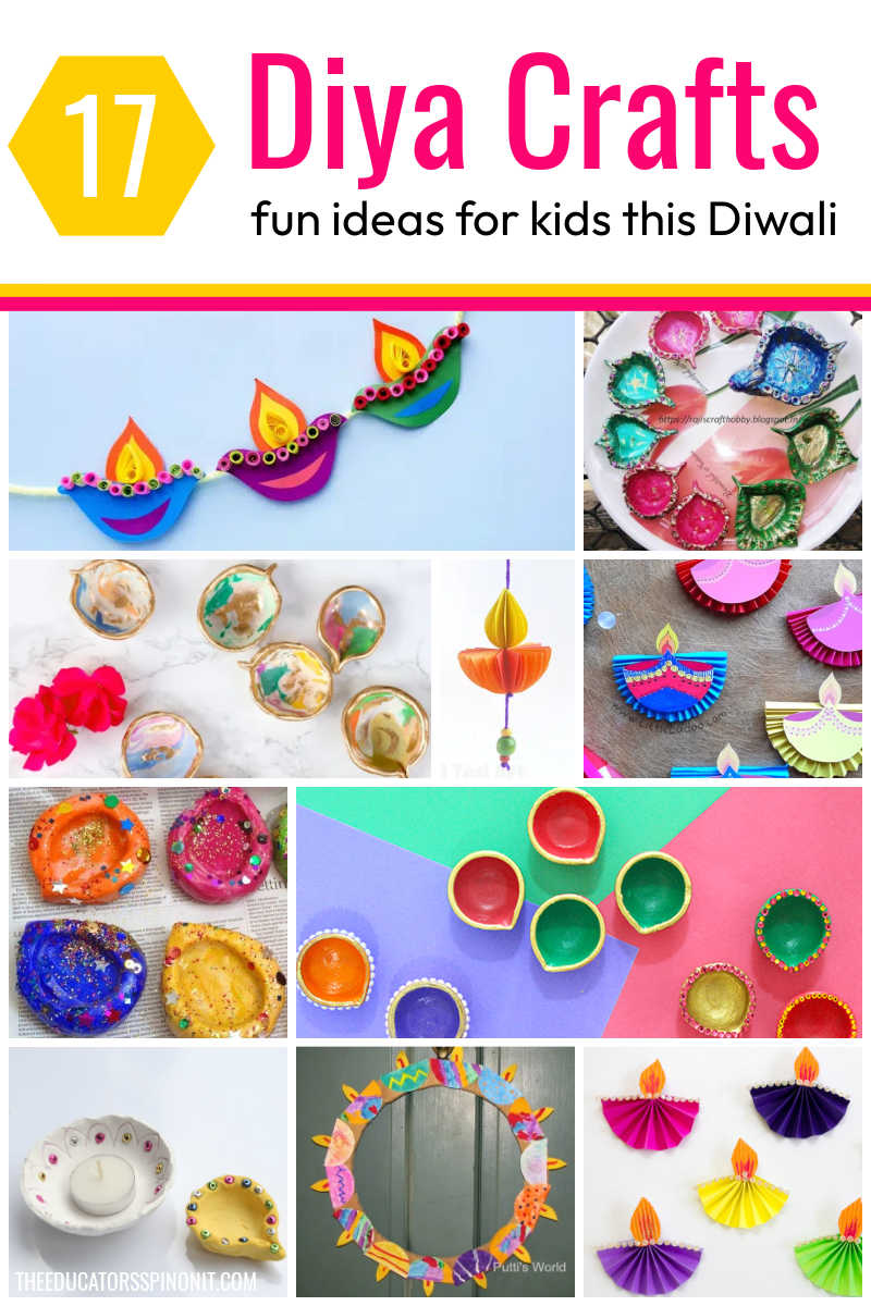 DIY Diya Crafts for Kids this Diwali