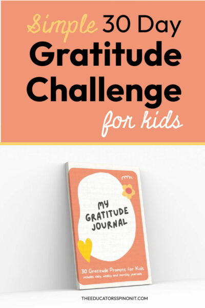 30 Day Gratitude Challenge for Kids with Gratitude Prompts and Journal