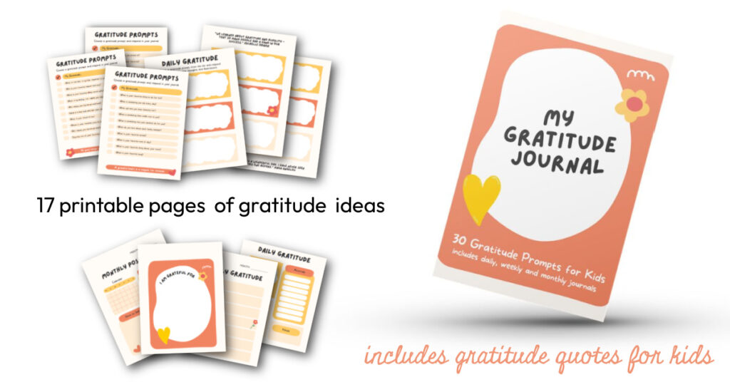 Sample pages from Gratitude Journal for Kids
