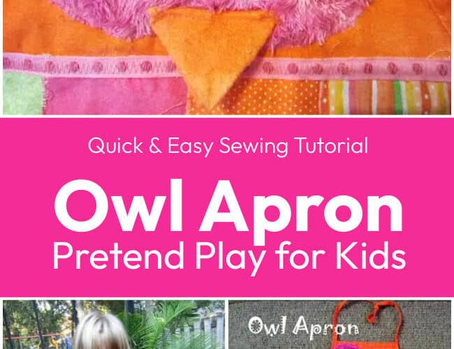 Owl Apron Sewing Tutorial for Kids Dress Up or Costume Ideas