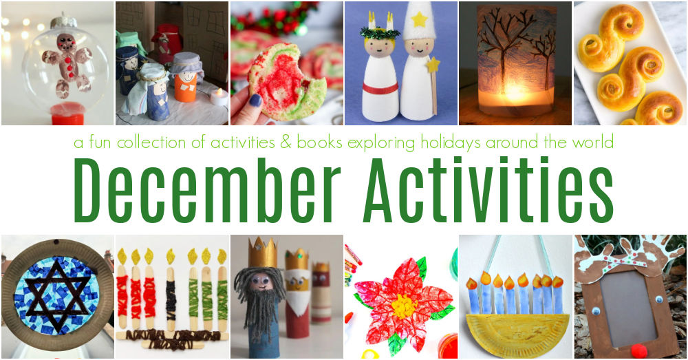 December Activities for Kids! A fun collection of activities and books exploring holidays around the world.