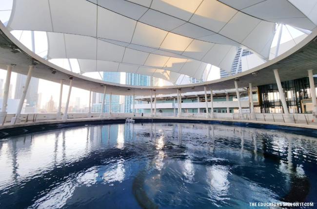 Outdoor Aquarium on Top Floor of Frost Science Museum in Miami Florida