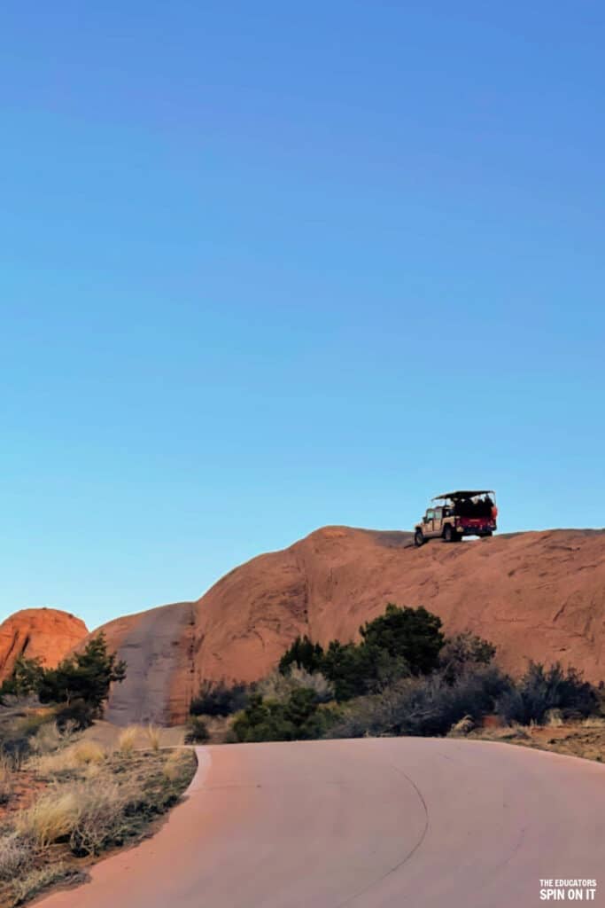 Beginning of Hell's Revenge Trail on Slickrock Hummer Safari Tour with Moab Adventure Center