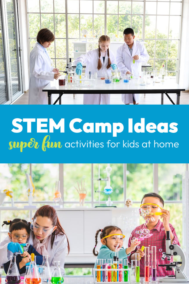 STEM Camp Ideas for Kids! 10+ Themed weeks for super fun ideas at home with kids.