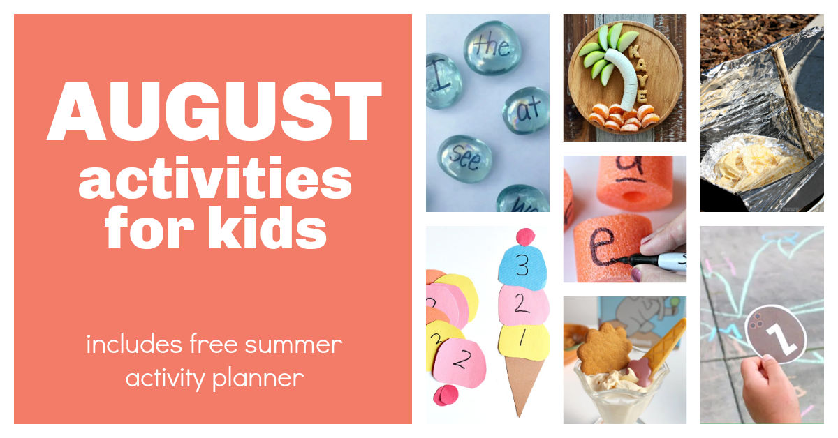 August Activities for Kids {FREE SUMMER ACTIVITY CALENDAR} - The ...