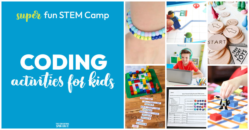 Coding STEM Camp Activities for kids. Coding Themed materials, books and activities for kids.