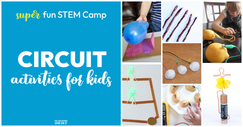 Electricity and Circuits STEM Camp Activities for kids. Electricity Themed materials, books and activities for kids.
