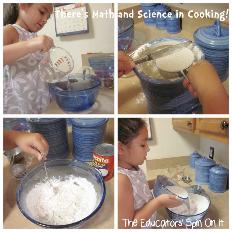 Learning about math and science by cooking bread with kids
