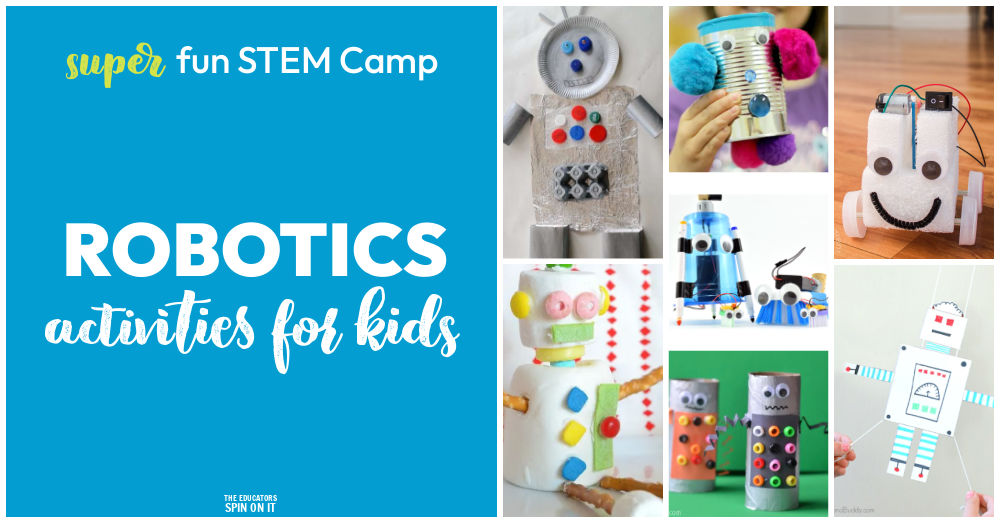 Robotics STEM Camp Activities for kids. Robotics Themed materials, books and activities for kids.