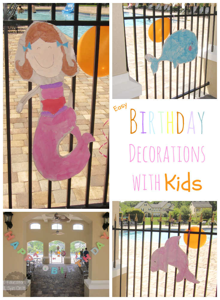 Easy DIY Birthday Decorations with Kids for Ocean Themed Party