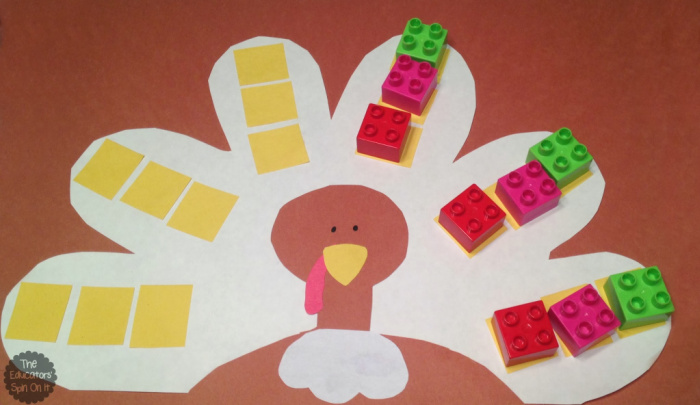 Turkey Busy Bag Activity with LEGOS