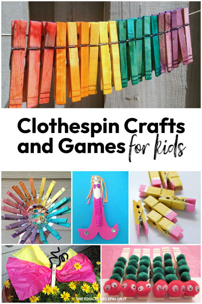Clothespin Crafts and Learning Games for Kids