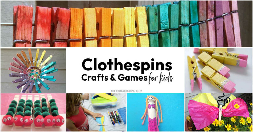 Clothespins Crafts and Learning Games for Kids