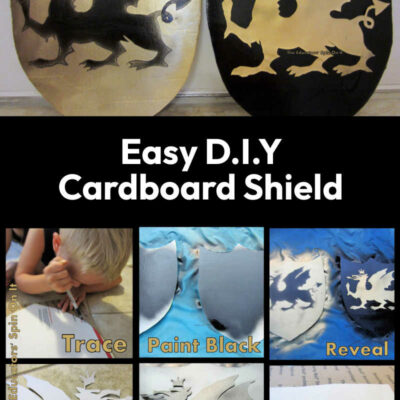D.I.Y Knight Cardboard Shield for Pretend Costume Play
