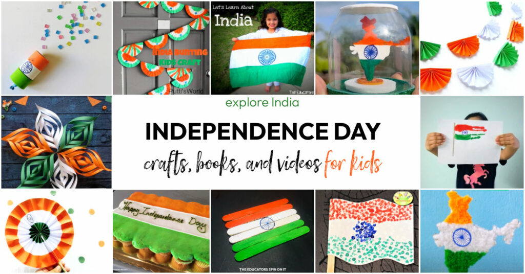 Independence Day Activities for Kids to Learn All About India. Includes crafts, books and videos for kids to learn about India's Independence Day.