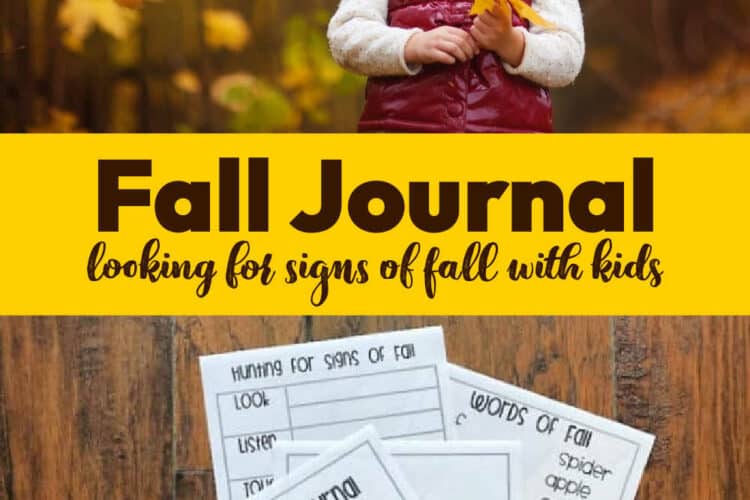 Fall Journal for Kids. A printable activity to encourage observation skills as your child looks for signs of fall and tracks in their fall journal.