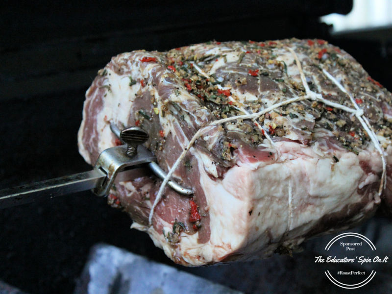 Herbed Rotisserie Rib Roast with Portobello Mushroom Gravy