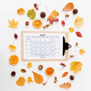 September Activity Calendar for Kids