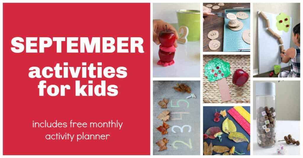 September Activities for Kids with free printable September Calendar Download