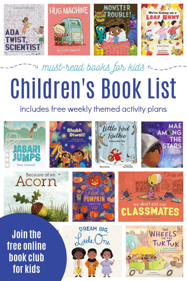 Virtual Book Club for Kids Book List and Themes.