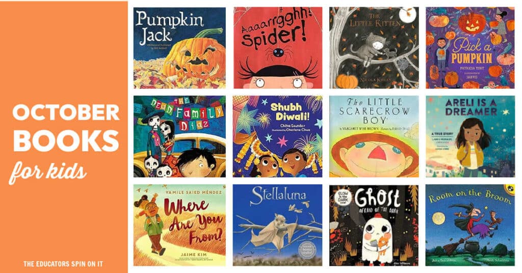 October read aloud books for Preschool and Kindergarten. A collection of 100+ Books for October!