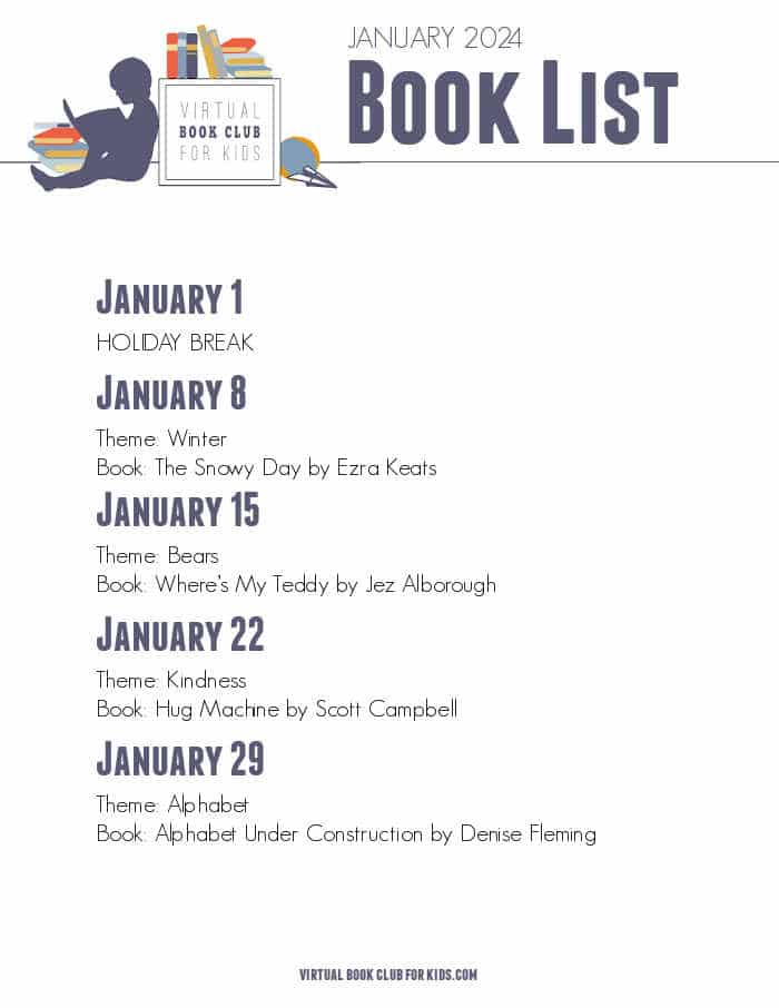 January Books List for Preschoolers