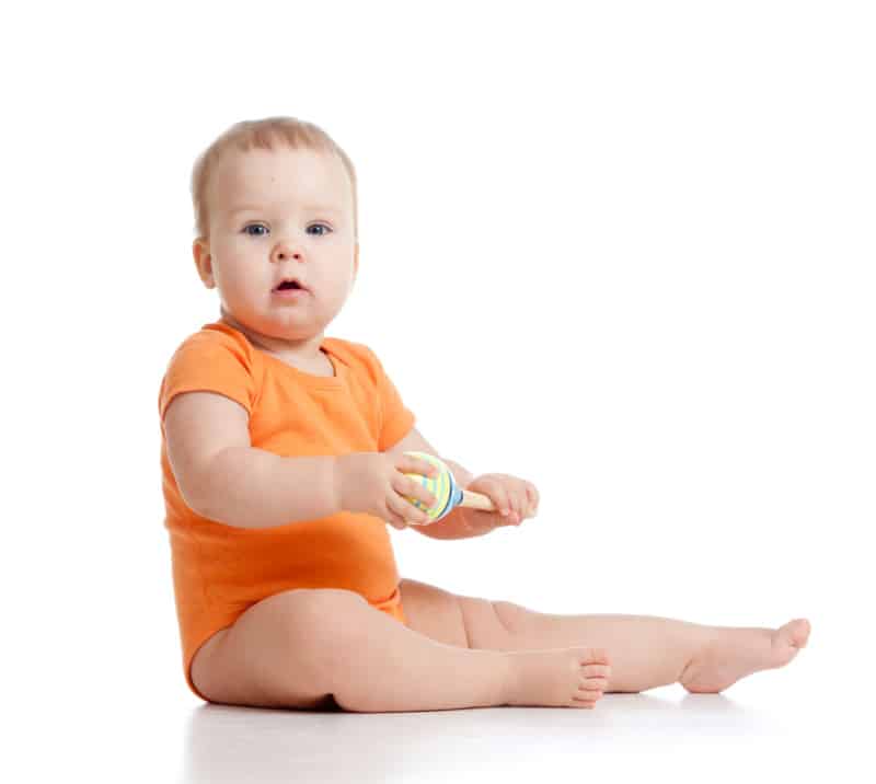 baby playing instrument for action songs for babies