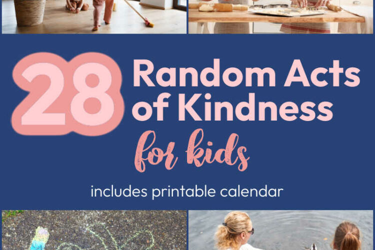Random Acts of Kindness For Kids includes printable calendar