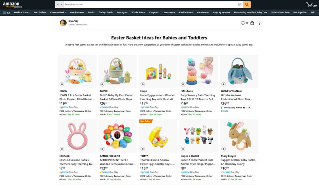 Baby Easter Basket Ideas on Amazon