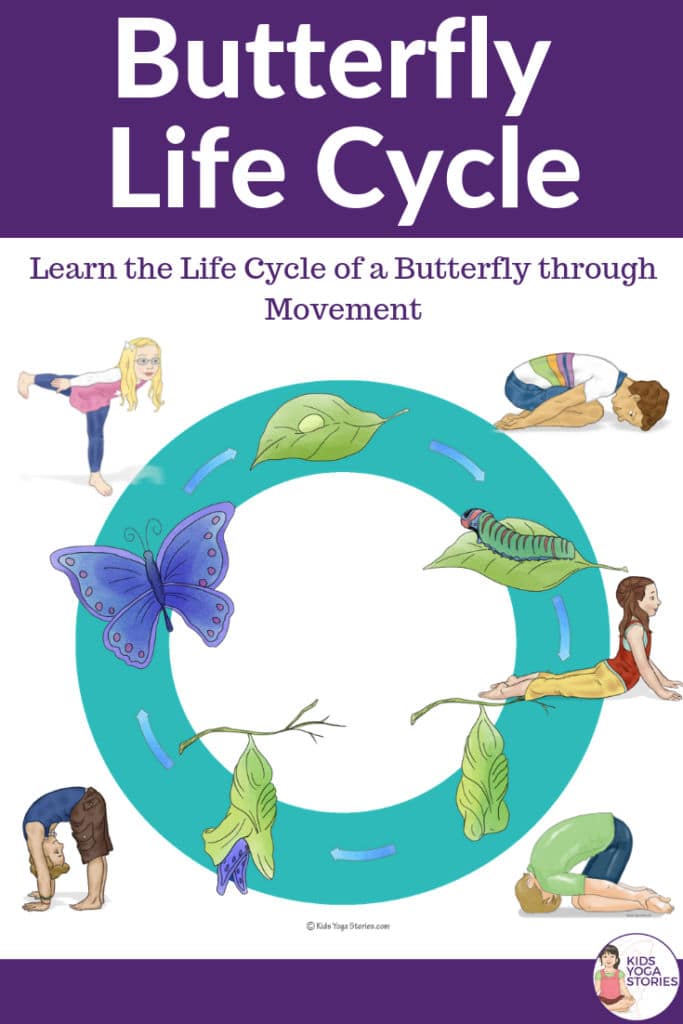 Butterfly Life Cycle Yoga Poses for Kids 