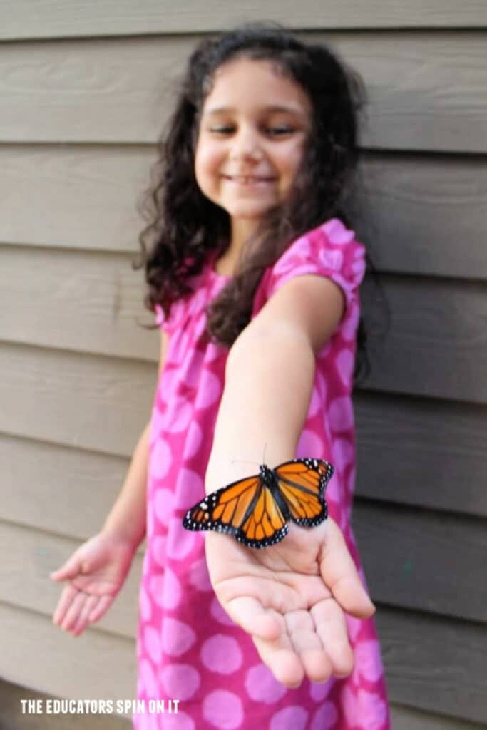 Monarch Butterfly Release with Child