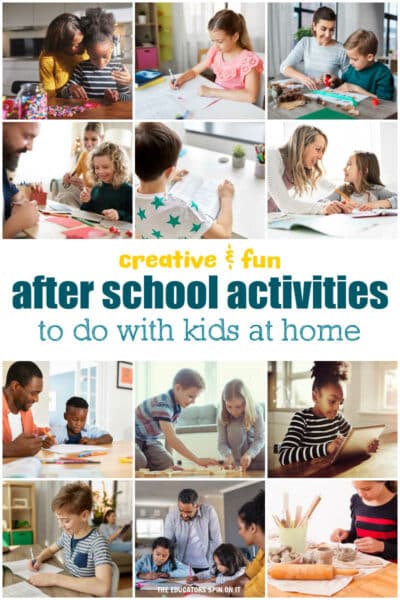 After School Activities to do at home with your child. A collection of 100+ creative and fun activities for elementary school kids after school.