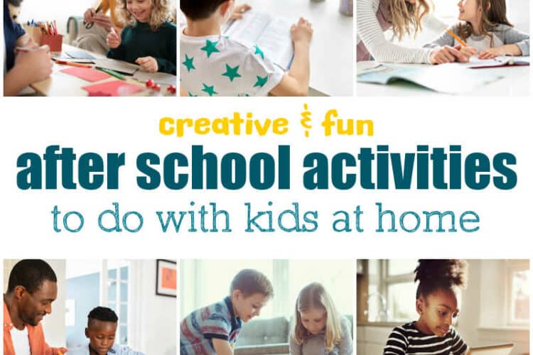 After School Activities to do at home with your child. A collection of 100+ creative and fun activities for elementary school kids after school.