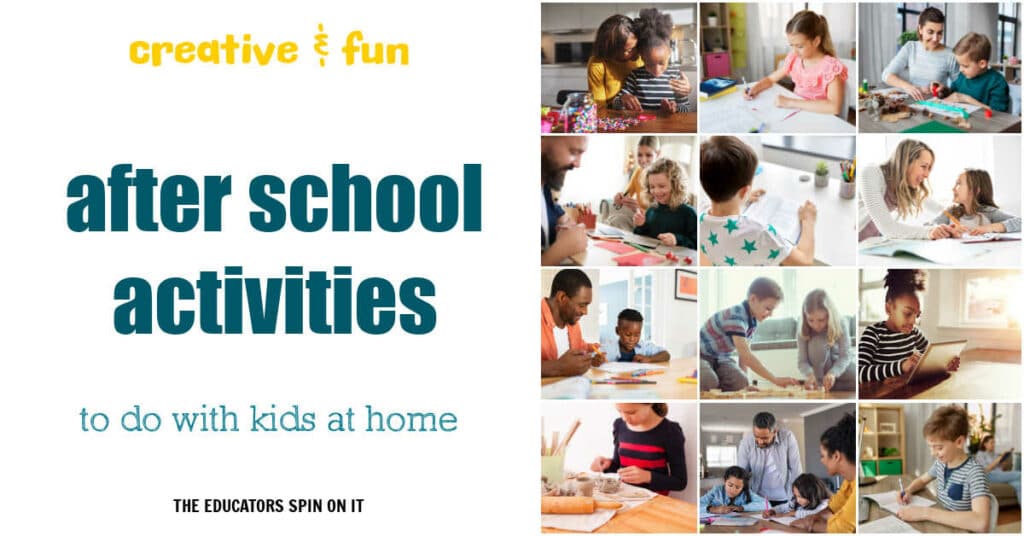 After School Activities to do at home with your child. A collection of 100+ creative and fun activities for elementary school kids after school.