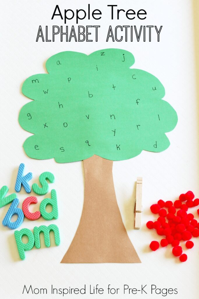 Apple Tree Alphabet Activity by Mom Inspired Life