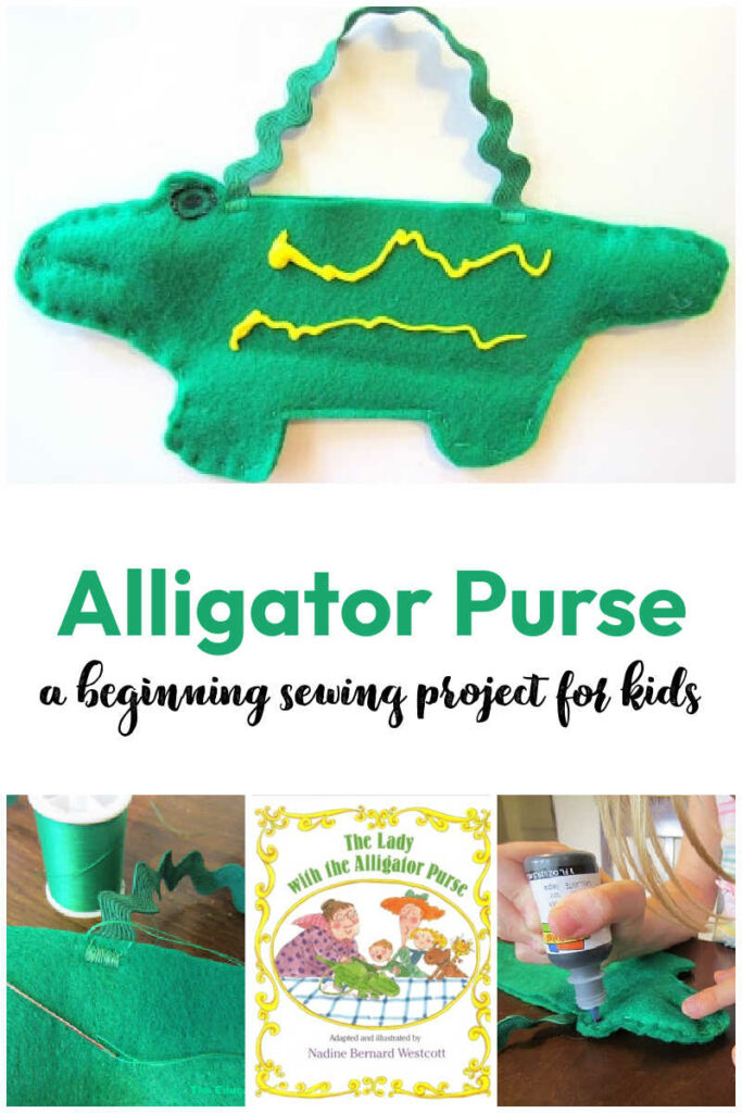 Alligator Purse Beginning Sewing Lesson for Kids